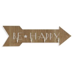 Vggmonterad rockhngare Versa Be Happy Tr MDF 4 x 14,5 x 48 cm