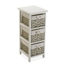 Flerfunktionsldor Versa Pompei 29 x 62 x 25 cm Vit