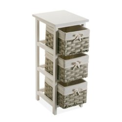 Flerfunktionsldor Versa Pompei 29 x 62 x 25 cm Vit