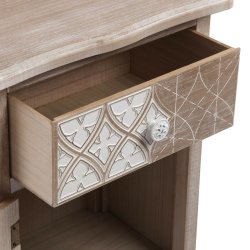 Nattduksbord Versa Lyra Paulowniatr Tr MDF 30 x 70 x 45 cm
