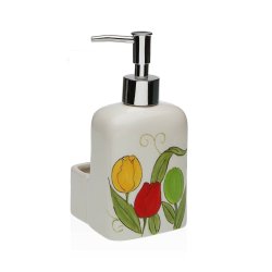 Tvldispenser Versa Keramik ABS Dolomite Tulpan 9 x 18,5 x 8 cm