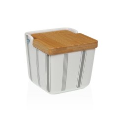 Saltkar med lock Versa G-LINES Keramik 8,8 x 8,5 x 8,8 cm
