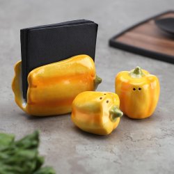Saltkar och pepparkar Versa Keramik Dolomite Paprika 7 X 5,8 X 5
