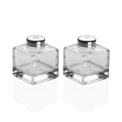 Saltkar och pepparkar Versa Metall Glas