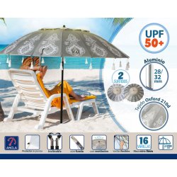 Parasoll  220 cm SPF50+ Orientalisk