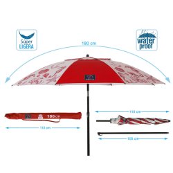 Parasoll Rd  180 cm SPF50+ Havsbl