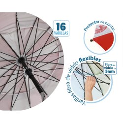 Parasoll Rd  220 cm SPF50+ Havsbl