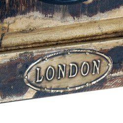 Vggklocka DKD Home Decor London Teak (81 x 15 x 37 cm)