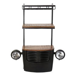 Flaskstll DKD Home Decor Bil Akaciatr Jrn Mrkgr (83 x 30 x