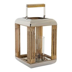 Lykta DKD Home Decor Glas Metall Silver (23 x 23 x 36 cm)