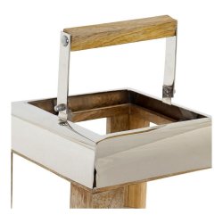 Lykta DKD Home Decor Glas Metall Silver (23 x 23 x 36 cm)