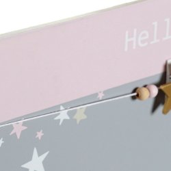 Fotoram med klmmor DKD Home Decor Hello Lovely Tr MDF Stjrnor