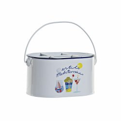 Ishink DKD Home Decor Vit Multicolour Metall 24,5 x 17 x 13 cm