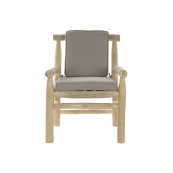 Trdgrdssoffa DKD Home Decor Naturell Ljusgr Teak 65 x 80 x 92