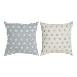 Kudde DKD Home Decor Bl 60 x 10 x 60 cm Stjrnor Vit (2 antal)
