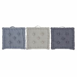 Kudde DKD Home Decor Golv Bl Gr Bomull Marinbl (3 pcs) (38 x