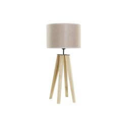 Bordslampa DKD Home Decor Beige Tr Brun 220 V 50 W 30 x 30 x 69