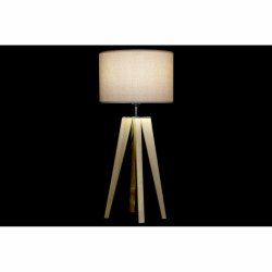 Bordslampa DKD Home Decor Beige Tr Brun 220 V 50 W 30 x 30 x 69
