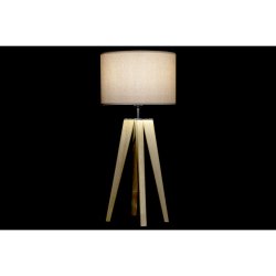 Bordslampa DKD Home Decor Beige Tr Brun 220 V 50 W 30 x 30 x 69