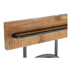 Vggspegel DKD Home Decor Svart Metall Gran Speglar (80 x 15 x 2