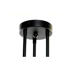 Taklampa DKD Home Decor Vit Svart Metall Glas 220 V 50 W (61 x 5