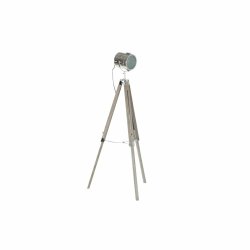 Golvlampa DKD Home Decor Metall Tr Silver Ljusbrun Tripod (66 x