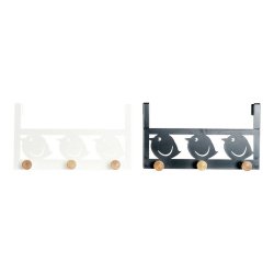 Drrhngare DKD Home Decor 8424001835553 Fglar Vit Svart Metall