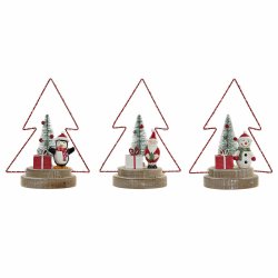 Julgranskula DKD Home Decor Trd Metall Tr (17 x 11 x 21 cm) (3