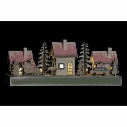 Julgranskula DKD Home Decor Tr Hus (2 pcs) (30 x 6 x 12 cm)