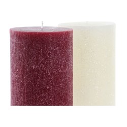 Ljus DKD Home Decor Vit Rd Jul 9 x 9 x 15 cm (2 antal)