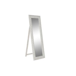 Fristende spegel DKD Home Decor Vit Mangotr Tr MDF Cottage (5