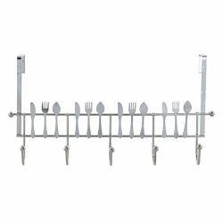 Drrhngare DKD Home Decor Silvrig Metall Plast 34 x 17 x 9 cm