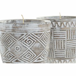 Ljus DKD Home Decor Tr Vax (2 antal)