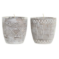 Ljus DKD Home Decor Tr Vax (2 antal)