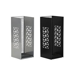 Paraplystll DKD Home Decor 19 x 19 x 47,5 cm Svart Gr Metall L
