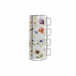 Set med kaffekoppar DKD Home Decor Multicolour Metall Dolomite 2