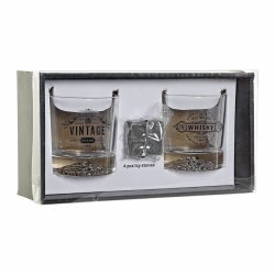 Glasset DKD Home Decor Transparent Mrkgr Glas Sten Loft 320 ml