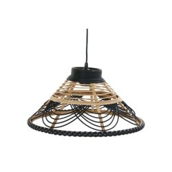 Taklampa DKD Home Decor Rattan Dvobarvna 50 W (41 x 41 x 21 cm)
