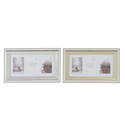 Fotoram DKD Home Decor Glas polystyren Gyllene Silvrig Tradition