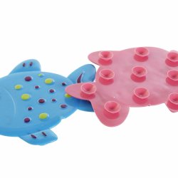 Badrumsmatta DKD Home Decor 13 x 1 x 10,5 cm Bl Rosa Barn PVC F