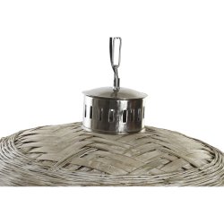 Taklampa DKD Home Decor Silvrig Naturell Metall 50 W 80 x 80 x 4