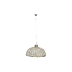 Taklampa DKD Home Decor Silvrig Naturell Metall 50 W 80 x 80 x 4