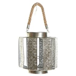 Kandelaber DKD Home Decor 21 x 21 x 23 cm Silvrig Metall Snre A
