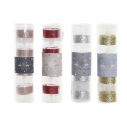 Ljus DKD Home Decor LED Ljus Jul (4 x 4 x 5 cm) (4 antal)