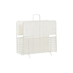 Tidningsstll DKD Home Decor Vit Naturell Metall vide Boho 36,5