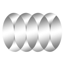 Vggspegel DKD Home Decor Svart Modern Cirklar 120 x 2 x 80 cm