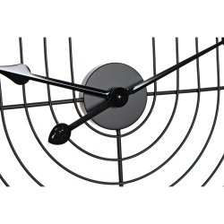 Vggklocka DKD Home Decor Svart Gyllene Metall 60 x 3 x 60 cm Mo