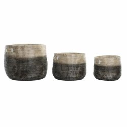 Korg - set DKD Home Decor Gr Naturell Sjgrs (3 Delar)