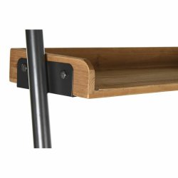 Bokhylla DKD Home Decor Gran Naturell Svart Metall 1 Hyllor (67