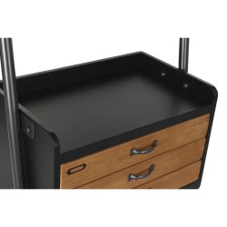 Bokhylla DKD Home Decor Gran Naturell Svart Metall 1 Hyllor (67
